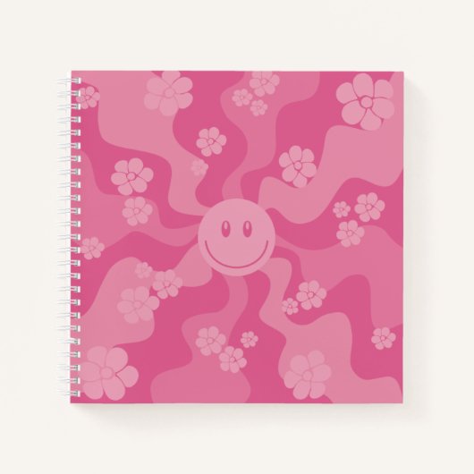 Carnet Sourire - rose (Devant)