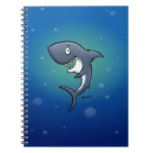 Carnet Sourire un requin drôle sur un Arrière - plan bleu (Devant)