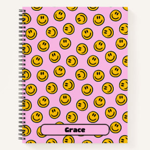 Carnet Sourire Visage Heureux Bleu Prépa Personnalisé Est