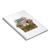 Carnet Souris de Noël dans le panier (Côté Droit)