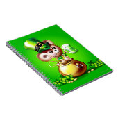 Carnet Souris en pot d'or pinte de retenue de bière verte (Côté Droit)