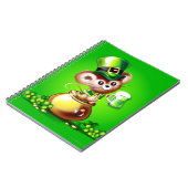 Carnet Souris en pot d'or pinte de retenue de bière verte (Côté gauche)