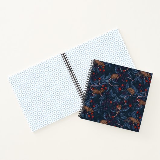 Carnet Souris et mûres sur la marine (Intérieur)