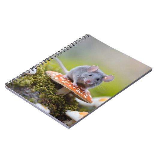 Carnet Souris Gris Sur Toadstool (Côté gauche)
