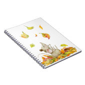 Carnet Souris mou et jaune-orange feuille (Côté Droit)