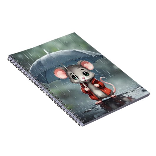 Carnet Souris sous un parapluie (Côté Droit)