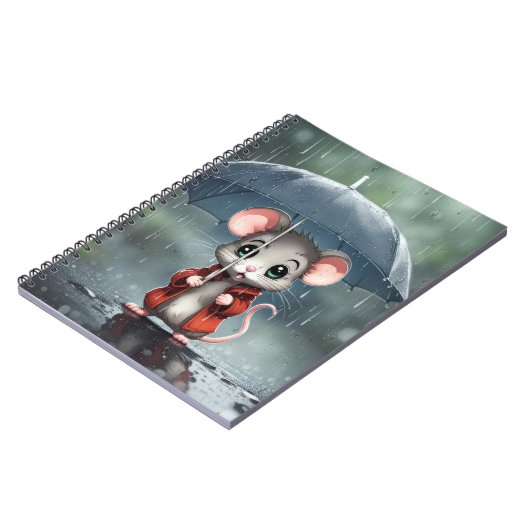 Carnet Souris sous un parapluie (Côté gauche)