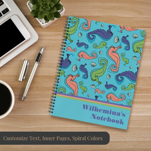 Carnet Sous la mer - Cheval de mer et Motif de coque