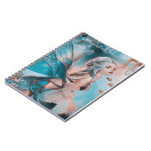 Carnet Sous la sirène Turquoise d'aquarelle marine (Côté gauche)