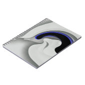 Carnet Sous le bleu : gris Abstrait, noir et bleu (Côté gauche)