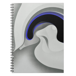 Carnet Sous le bleu : gris Abstrait, noir et bleu