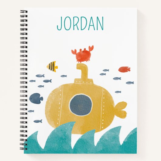 Carnet Sous-marin à doodle mignon | Explorer (Devant)