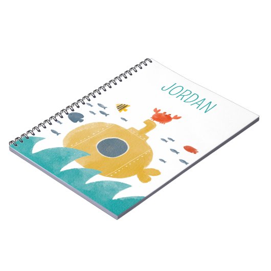 Carnet Sous-marin à doodle mignon | Explorer (Côté gauche)