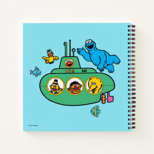 Carnet Sous-marin Cookies Monster and Sesame Pals (Dos)