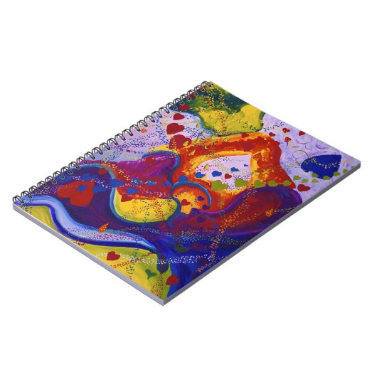 Carnet Souterrain - coeurs de cramoisi et d'iris (Côté gauche)