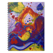 Carnet Souterrain - coeurs de cramoisi et d'iris (Devant)