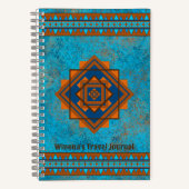 Carnet Southwest Mountain Peaks Turquoise Personnalisé (Recto)