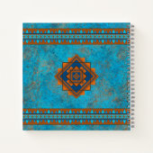 Carnet Southwest Mountain Peaks Turquoise Personnalisé (Dos)