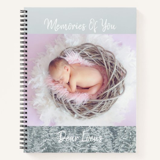 Carnet Souvenir photo et texte diy bébé de souvenirs heur (Devant)