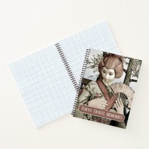 Carnet Souvenirs de voyage à Tokyo Texte personnalisé vin