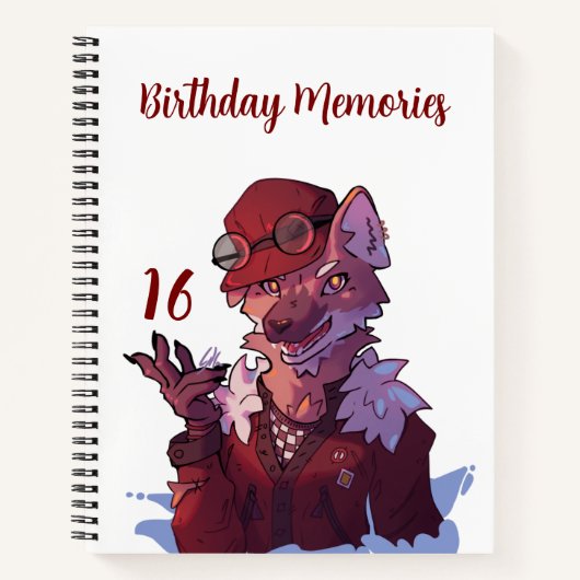 Carnet Souvenirs Sweet 16 loup (Devant)
