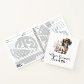 Carnet Soyez courageux Dachshund Chiot Personnalisé (Intérieur)