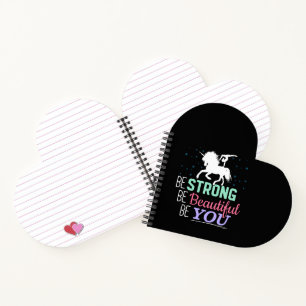 Carnet Soyez forte, belle, vous - Licorne de gymnastique