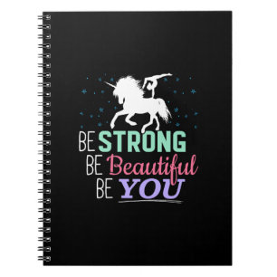 Carnet Soyez forte, belle, vous - Licorne de gymnastique