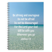 Carnet Soyez Forte et Courageuse Belle Prière Chrétienne (Devant)
