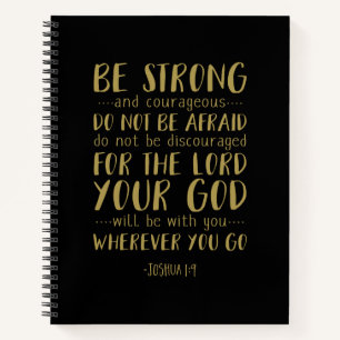 Carnet Soyez Forts Et Courageux, Joshua 1:9