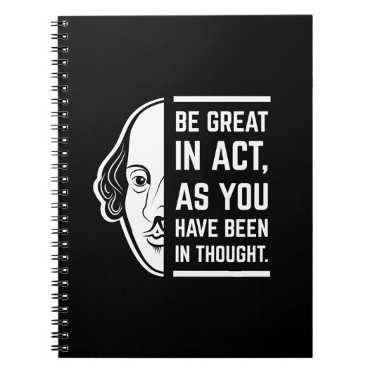 Carnet Soyez Génial En Acte Shakespeare Thespian Citation (Devant)
