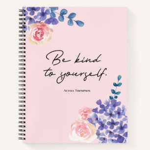 Carnet Soyez gentil avec vous flûtes d'aquarelle personna