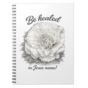 Carnet Soyez guéri au nom de Jésus Christian Floral Vinta