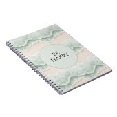 Carnet Soyez Heureux Mint Circle Beach Aqua Waves (Côté Droit)