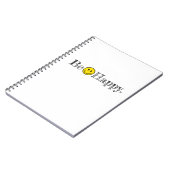 Carnet Soyez heureux Typographie Smile Face Emoji (Côté gauche)
