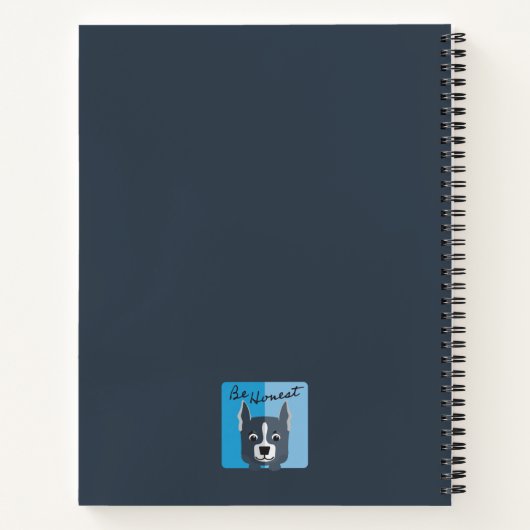 Carnet Soyez honnête mignon Gris Chien Chien Chien Art Bl (Dos)