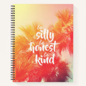 Carnet Soyez honnête Soyez honnête Citation Rétro Palm Tr (Devant)