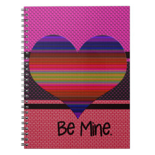 Carnet Soyez le coeur arc-en-ciel Valentine de la mine