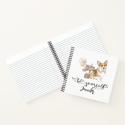Carnet Soyez Personnalisé Corgi Puppy (Intérieur)