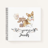 Carnet Soyez Personnalisé Corgi Puppy (Devant)