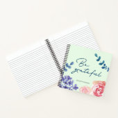 Carnet Soyez reconnaissant Script Aquarelle Fleurs gratit (Intérieur)