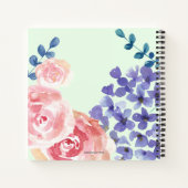 Carnet Soyez reconnaissant Script Aquarelle Fleurs gratit (Dos)