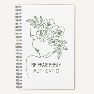Carnet Soyez sans crainte Fleurs Tête Feminine