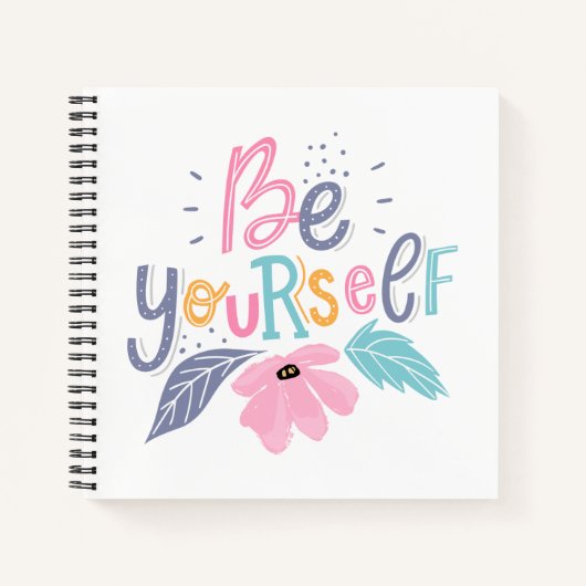 Carnet Soyez vous-même | Fleurs Pastel (Devant)
