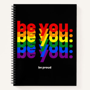 Carnet Soyez vous soyez fier LGBTQ Fierté Arc-en-ciel Les