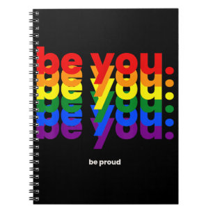 Carnet Soyez vous soyez fier LGBTQ Fierté Arc-en-ciel Les