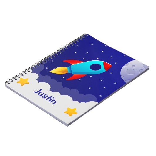 Carnet Space Adventure Rocket Design (Côté gauche)