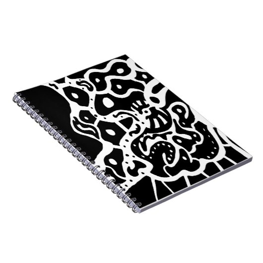 Carnet "Space" B&W Art Abstrait (Côté Droit)