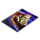 Carnet Space cat couché sur une pizza (Côté gauche)