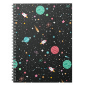 Carnet Space Rocket Ships et Planètes (Devant)